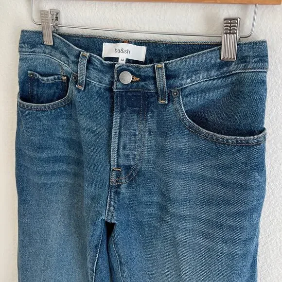 NWT BA&SH Vadou jeans / 2 tone wide flare leg jeans / size 2 - Picture 6 of 9